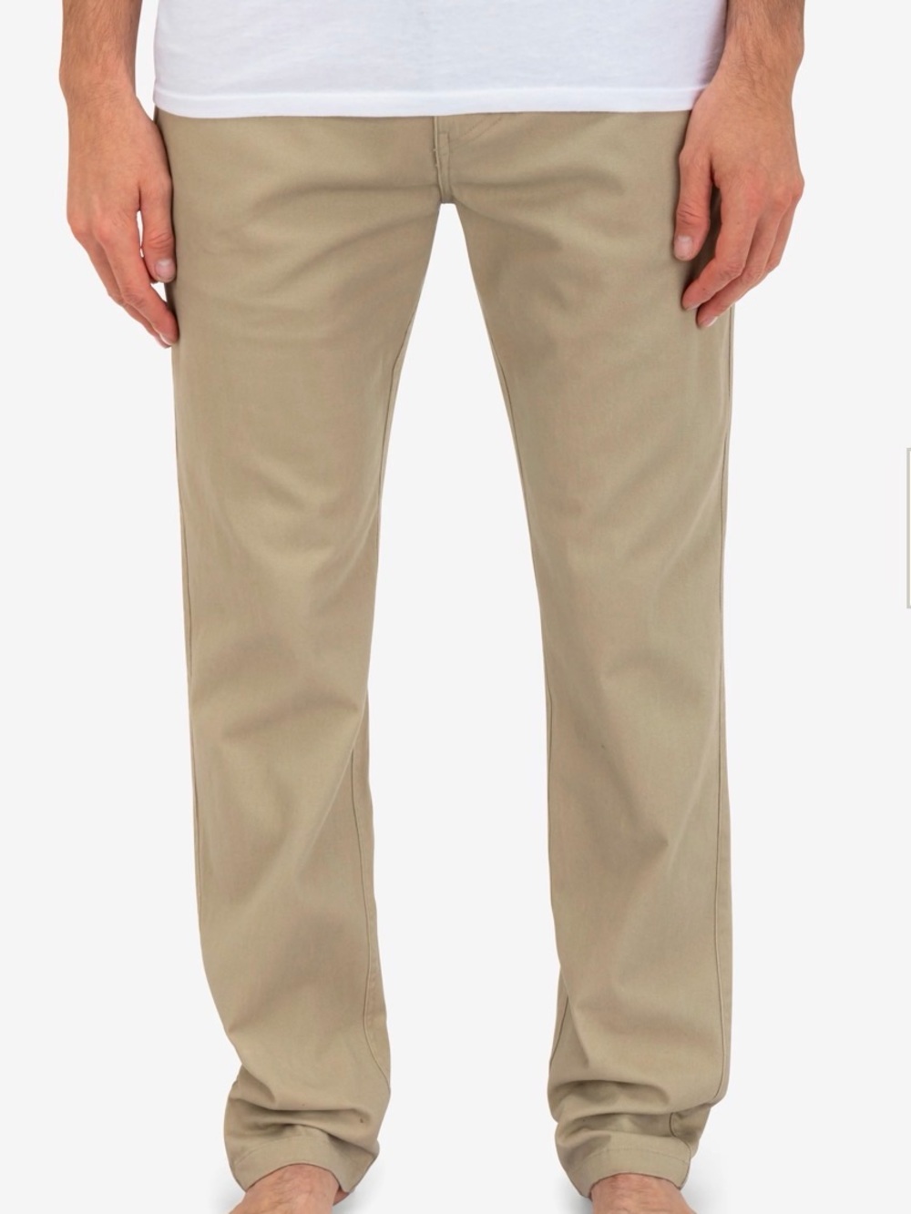 Hurley Men's Tan Straight-Leg Chinos